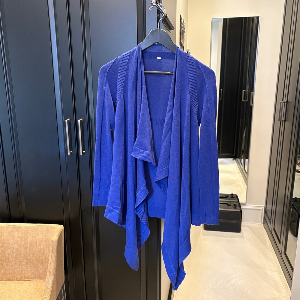 lululemon athletica Express Yourself Royal Blue Open Cardigan